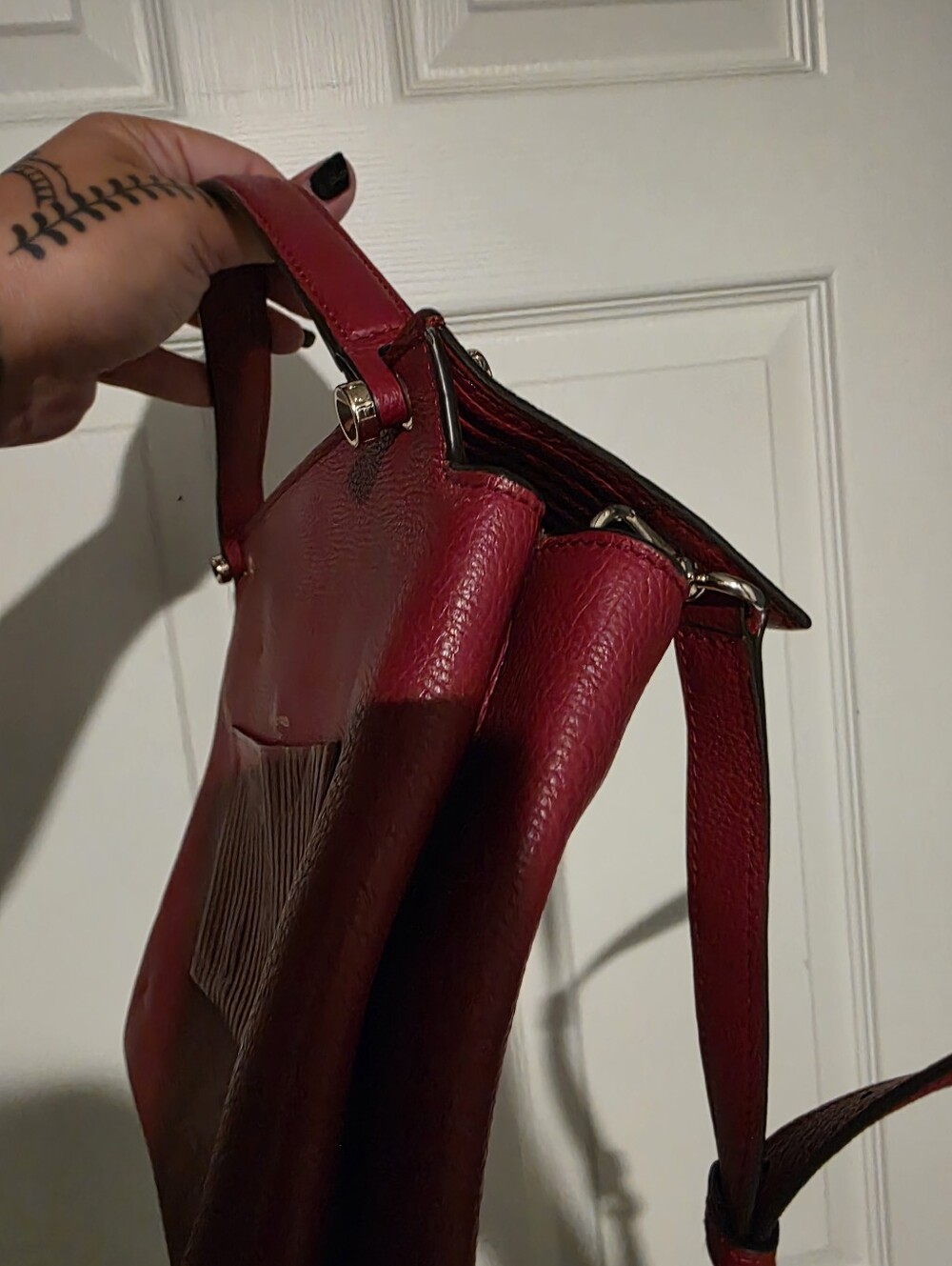 Henri Bendel Modern Icon Satchel in red (often listed as "Sundried Tomato") - Picture 10 of 13